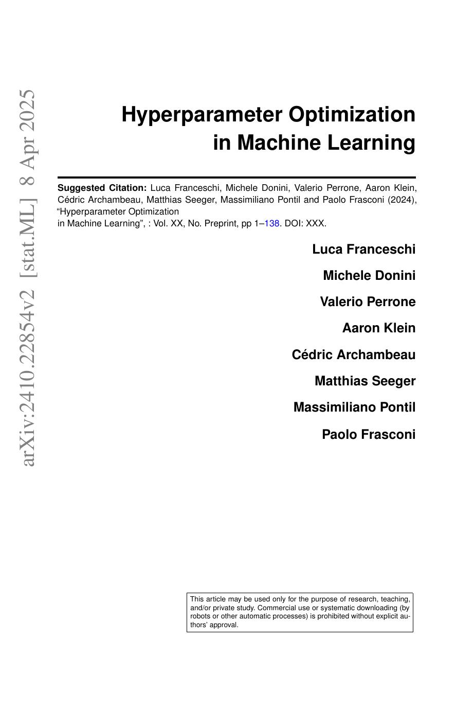 Hyperparameter Optimization in Machine Learning