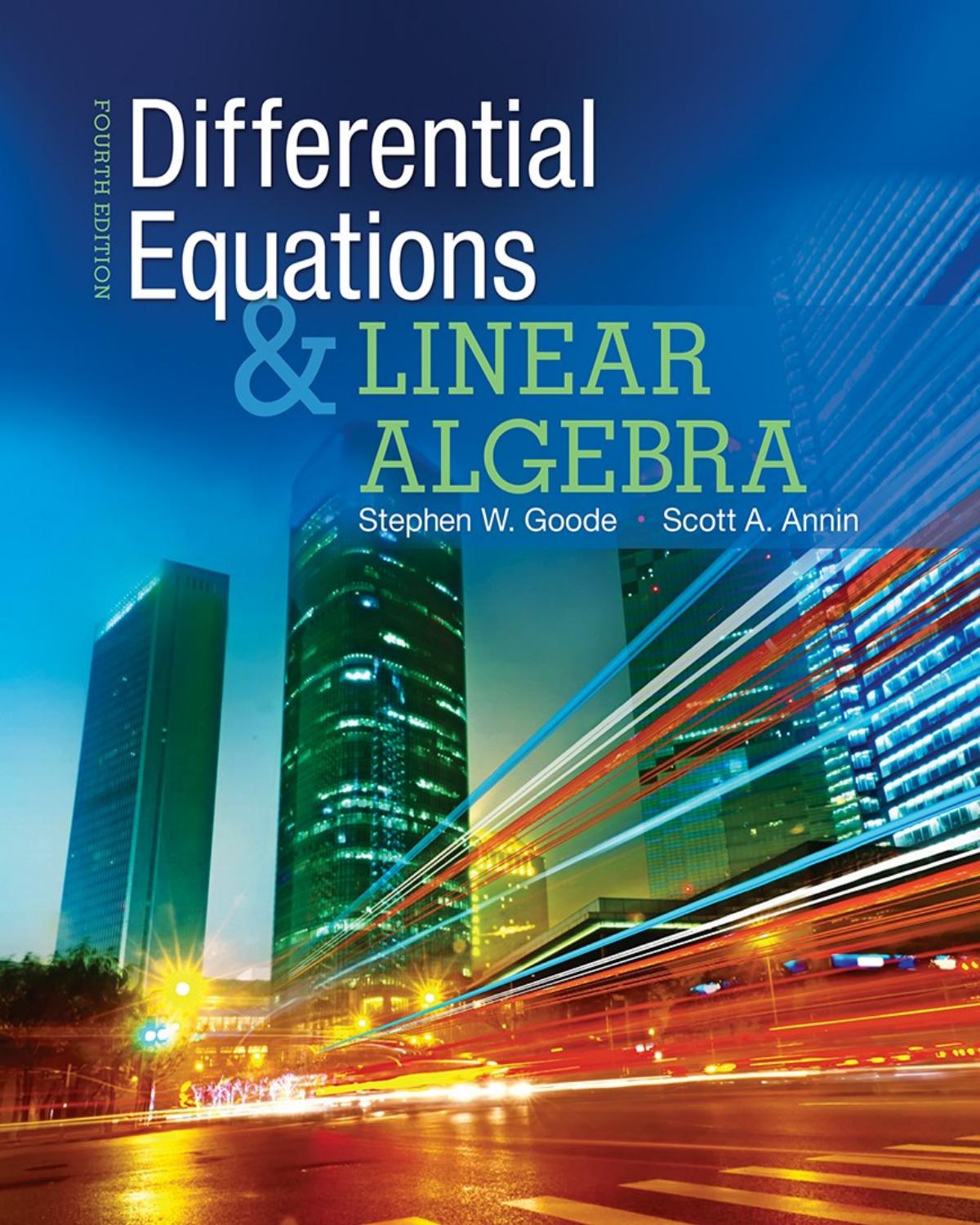 Differential Equations and Linear Algebra, 4th Edition
